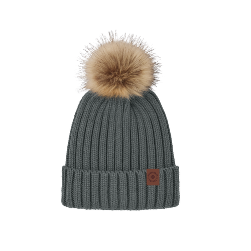 Port Authority® Faux Fur Pom Beanie - MSRP: $25.00