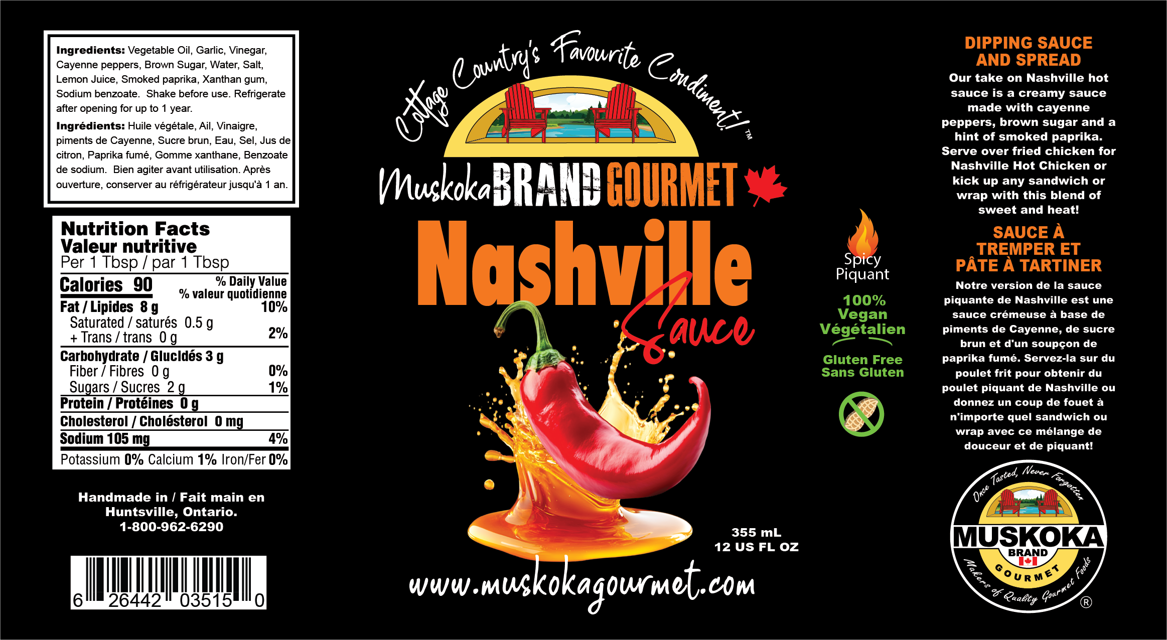 DIPPING SAUCE AND SPREAD  Our take on Nashville hot sauce is a creamy sauce made with cayenne peppers, brown sugar and a hint of smoked paprika. Serve over fried chicken for Nashville Hot Chicken or kick up any sandwich or wrap with this blend of sweet and heat! Our take on Nashville hot sauce is a creamy sauce made with cayenne peppers, brown sugar and a hint of smoked paprika. Serve over fried chicken for Nashville Hot Chicken or kick up any sandwich or wrap with this blend of sweet and heat!