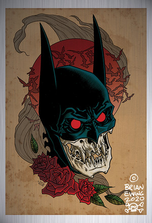 BATMAN RED RAIN: metal giclee A/P