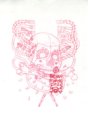 METALLICA "SPIT OUT THE BONE" FINAL SKETCH