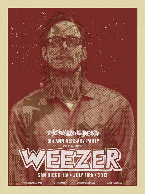 WEEZER WALKING DEAD BLOOD RED SET