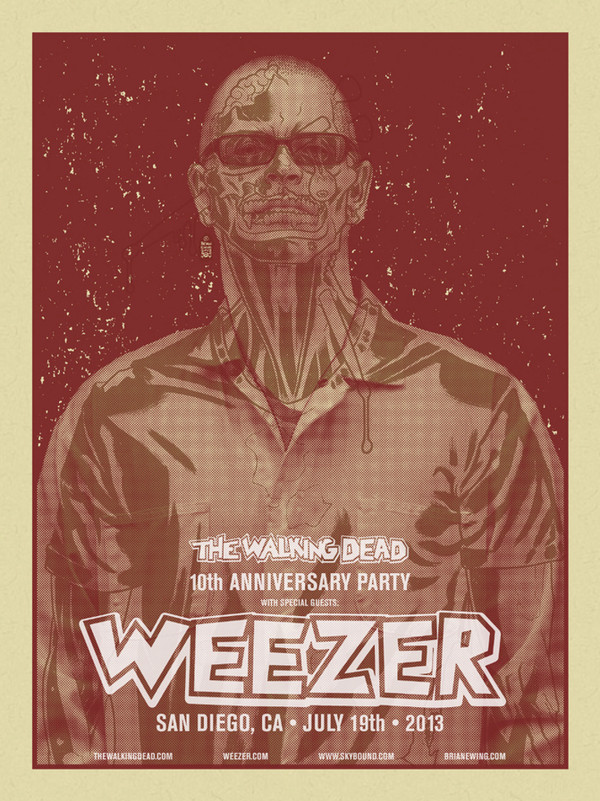 WEEZER WALKING DEAD BLOOD RED SET