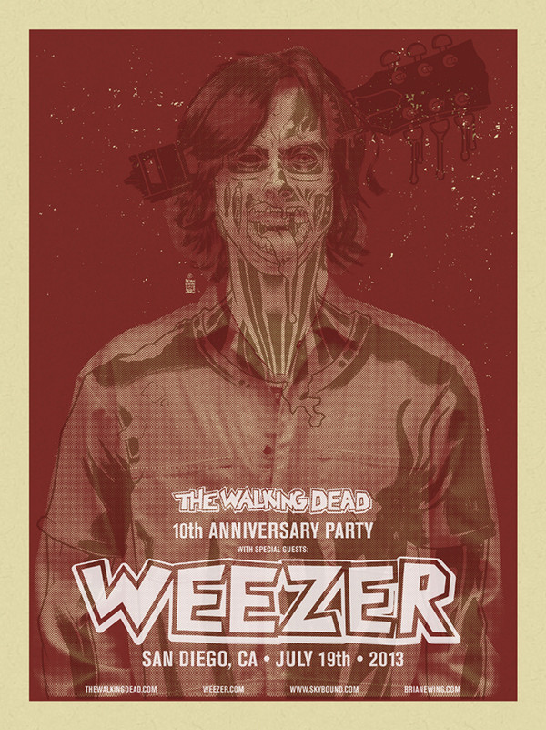 WEEZER WALKING DEAD BLOOD RED SET