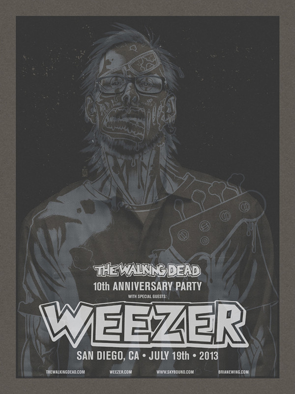 WEEZER WALKING DEAD X-RAY BLACK SET