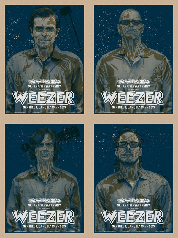 WEEZER WALKING DEAD: CHOKING BLUE SET OF 4 PRINTS