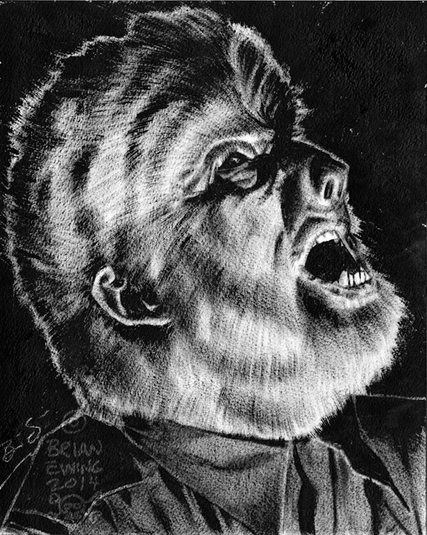 Wolf Man: study drawing