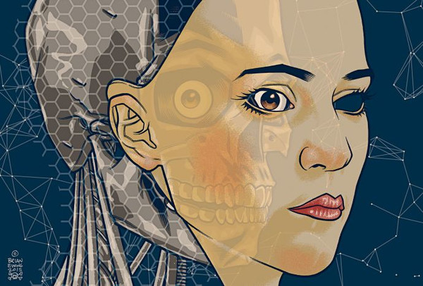 EX MACHINA Original Art two pieces
