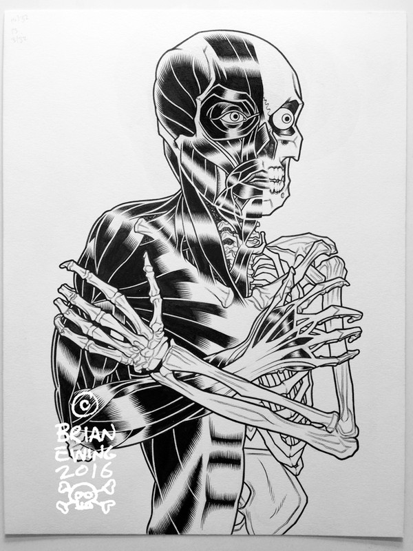 Creature Skateboards: Gravette Original artwork