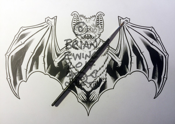 BAT CARD: ORIGINAL ART