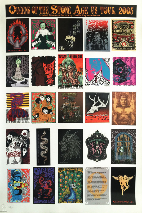 QUEENS OF THE STONE AGE: Uncut Postcard Sheet