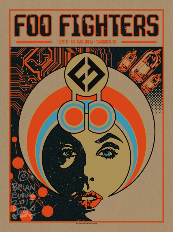 FOO FIGHTERS: 2017 Cinci Pulp ARTIST PROOF