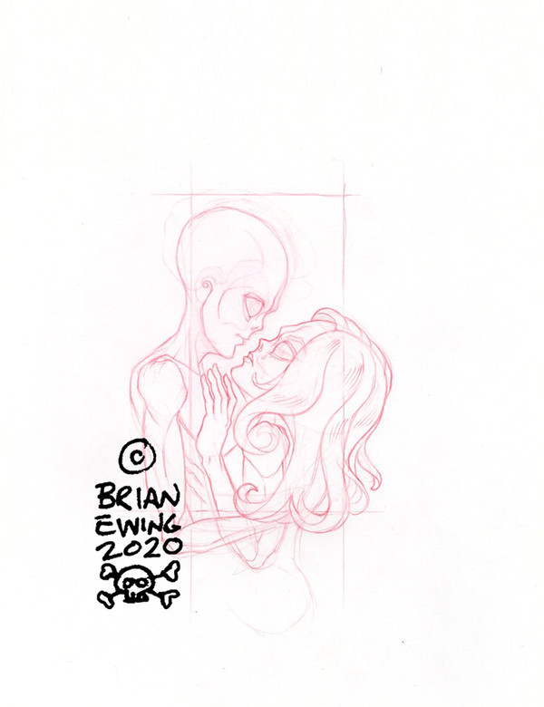 FOO FIGHTERS: CINCI ALIEN TITLE BOX SKETCH ORIGINAL ART