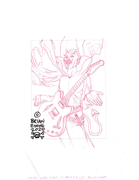 FOO FIGHTERS 2020: UNUSED SKETCH 3 ORIGINAL ART