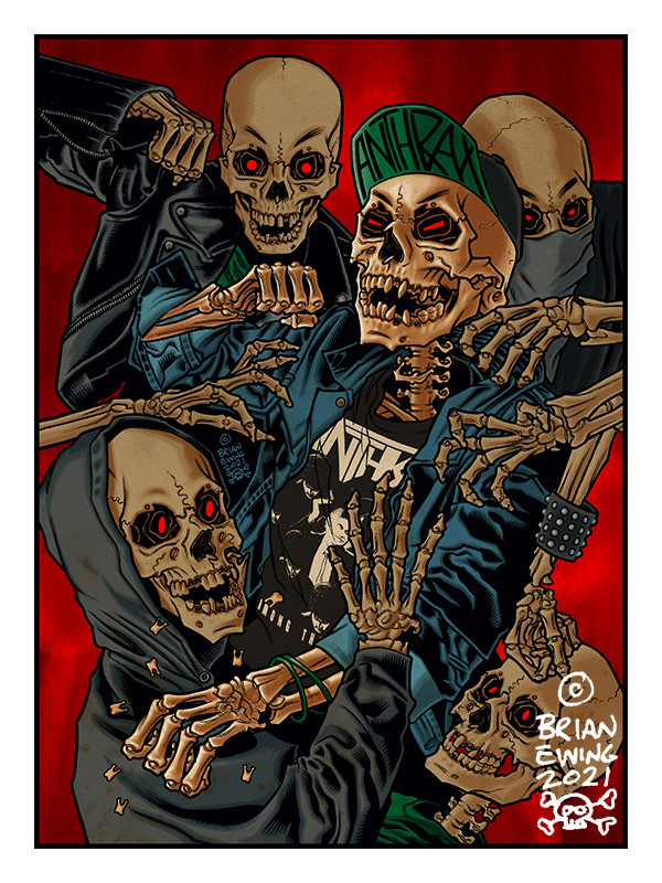 CAUGHT IN A MOSH: screen print