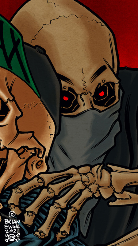 CAUGHT IN A MOSH: screen print