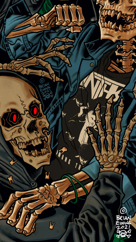 CAUGHT IN A MOSH: screen print