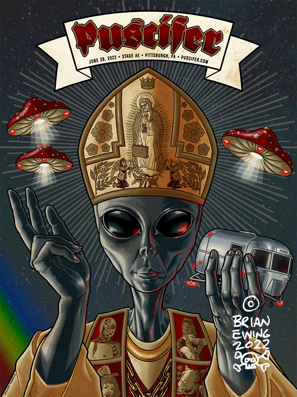 Puscifer: Pittsburgh 2020 A/P (Mirror Foil Variant)