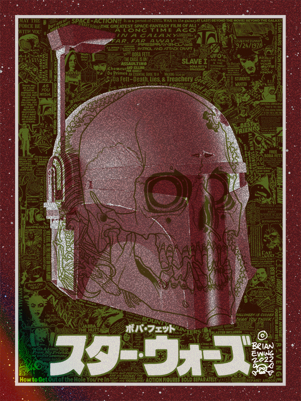 BOBA FETT / MANDALORIAN: GALACTIC FOIL screen print