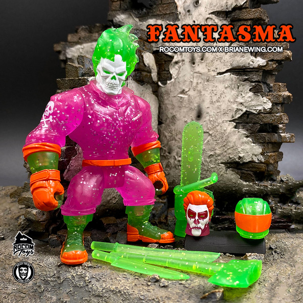 FANTASMA 3in tall PVC Blacklight Reactive Figure