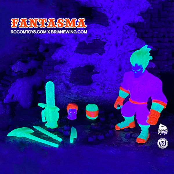 FANTASMA 3in tall PVC Blacklight Reactive Figure