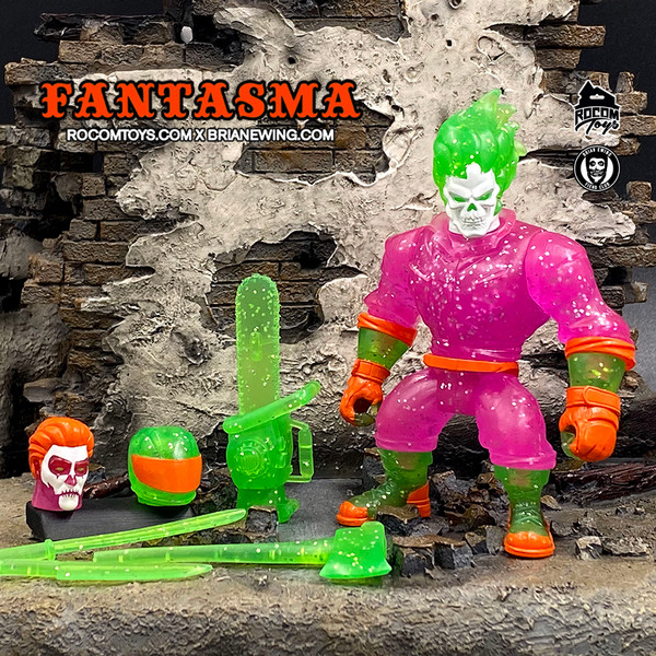 FANTASMA 3in tall PVC Blacklight Reactive Figure