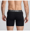 STEP ONE Boxer Brief Fly Black Currants - Large