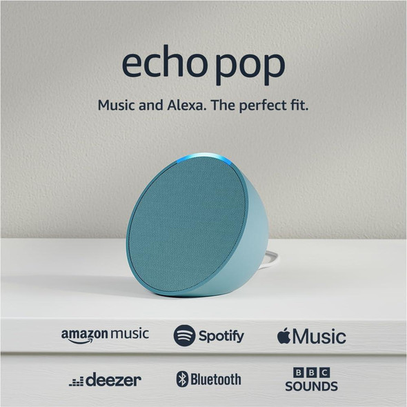 Amazon Echo Pop Smart Speaker with Alexa Midnight Teal