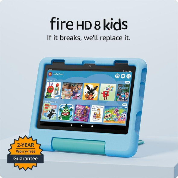 Amazon Fire HD 8 Kids Tablet Ages 3–7 3GB RAM BLUE 2024