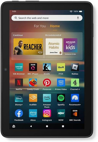 Amazon Fire HD 8 tablet, 8" HD Display, 32 GB Black 2024 model with ads