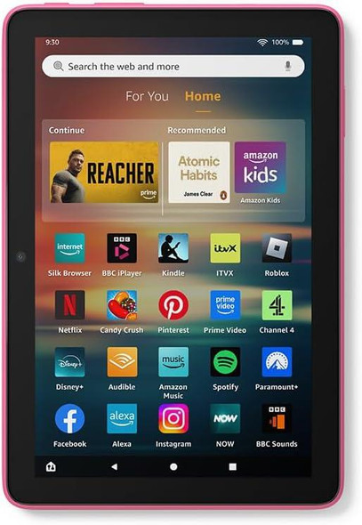 Amazon Fire HD 8 tablet 8" HD Display 3GB 32GB Hibiscus With Ads