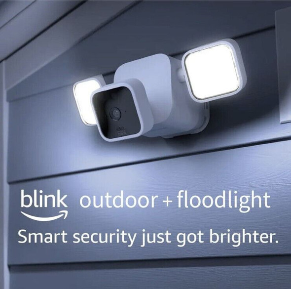 Blink Outdoor + Floodlight Camera System With Floodlight Mount White