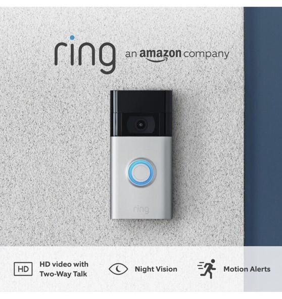 Ring Video Doorbell 2nd Gen 1080p HD WiFi 2-Way Talk  Motion Detection Camera