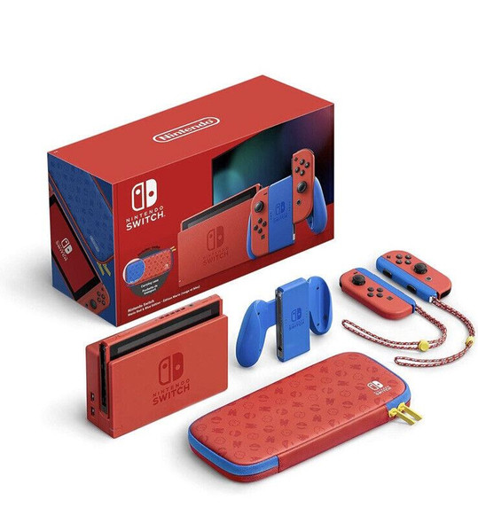 Nintendo Switch Mario Red & Blue Edition Console.