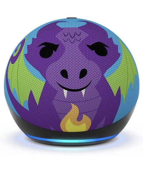 Amazon Echo Dot Kids Smart Speaker (5th Gen) with Alexa Voice Control - Dragon