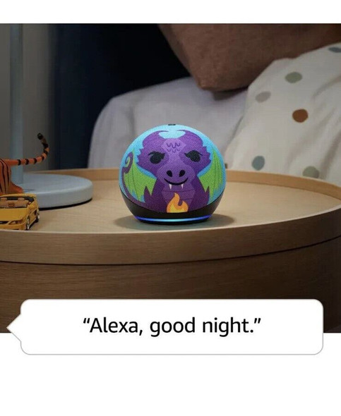 Amazon Echo Dot Kids Smart Speaker (5th Gen) with Alexa Voice Control - Dragon