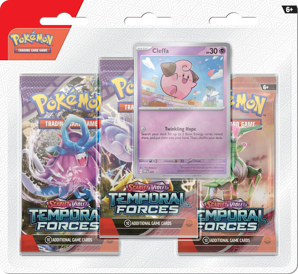 Pokémon TCG Scarlet & Violet Temporal Forces Triple Blister Cleffa Promo Pack