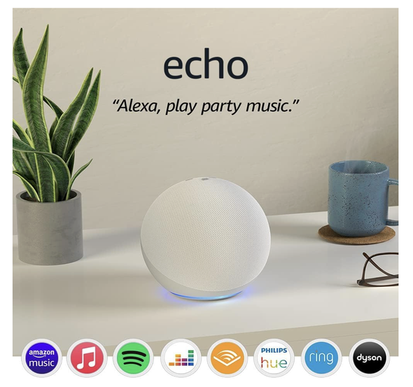 Amazon Echo 4th gen With Premium Sound and Alexa - Glacier White