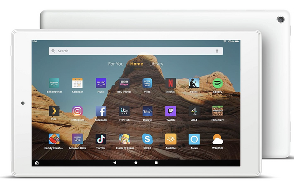 Fire HD 10 Tablet | 10.1" 1080p Full HD display, 64 GB, White - with Ads