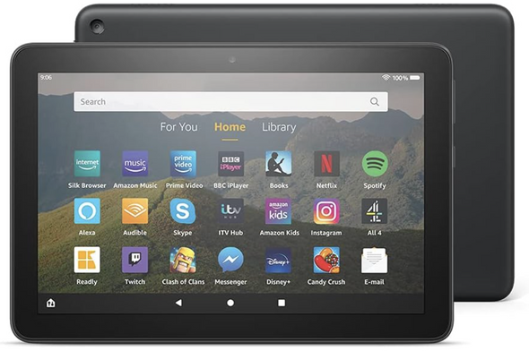 Amazon Fire HD 8 Tablet 8" HD display, 10th Gen 64 GB Black - with Ads
