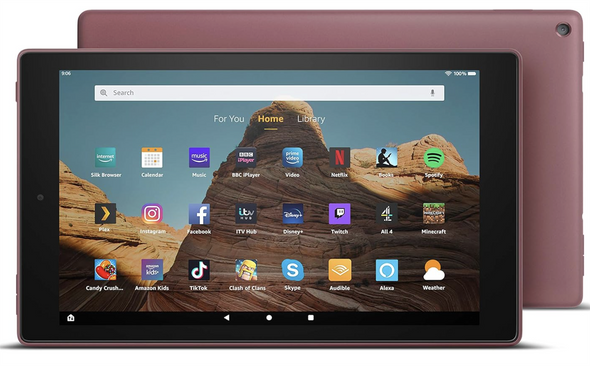 Amazon Fire HD 10 Tablet 10.1" 1080p Full HD display 9th gen 64GB Plum with Ads