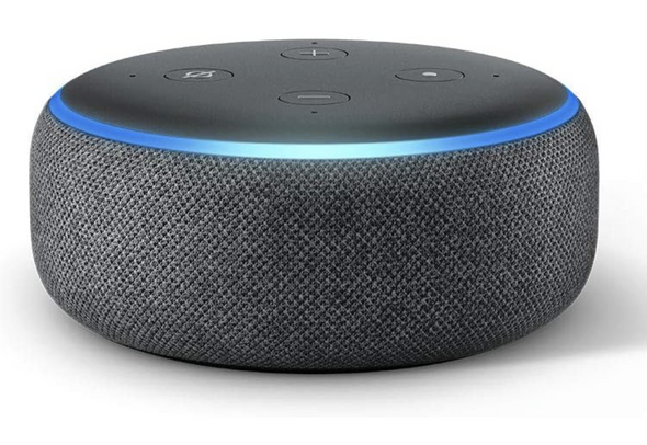 Amazon Echo Dot (3rd Gen) - Compact Bluetooth Speaker with Alexa - Charcoal Fabric