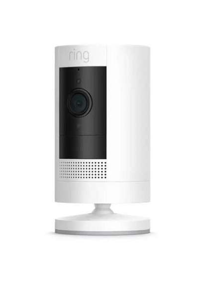 Ring Stick Up Cam  Battery  HD Outdoor Wireless Camera System  White.