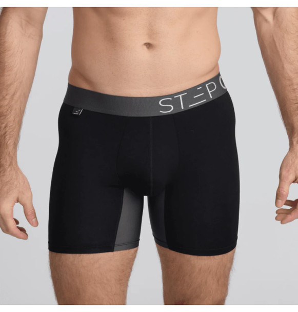 STEP ONE Boxer Brief Black Currants Large