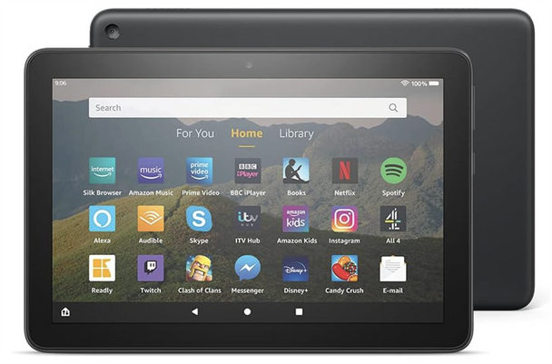 Amazon Fire HD 8 Tablet 8" HD display 32GB Black - with Ads