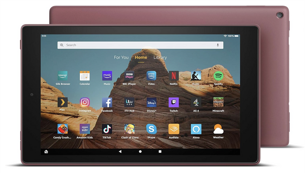 AMAZON Fire HD 10 Tablet 9th Gen 32GB Plum - with Ads