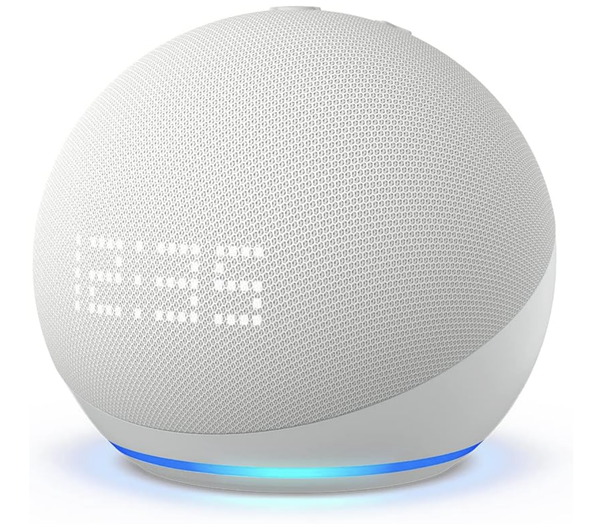 AMAZON Echo Dot  5th Gen Smart Speaker with Clock & Alexa - Glacier White