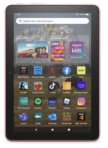 Amazon Fire HD 8 tablet 8-inch HD display 12th gen 32 GB, 30% faster with ads Rose