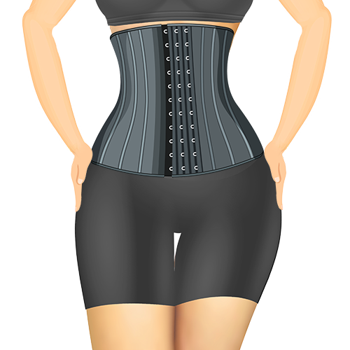 Short torso 25 steel bone waist trainer/workout corset for smaller waist