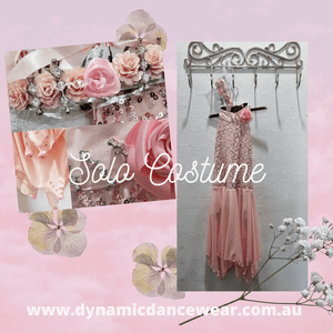Rose Crystal Lyrical Dress - Solo Costume Child Large Rose Crystal Lyrical Dress - Solo Costume Child Large