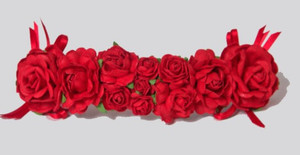 Red X-Large Hair Blossom Red X-Large Hair Blossom